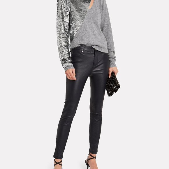 RtA Light Gray and Silver Sequin Sweater - purchased from Intermix, size XS NWT - Picture 4 of 9